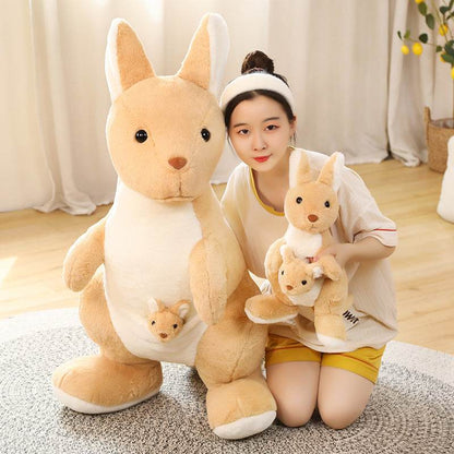 Shop KuddleRoos: Mommy & Mini Kangaroo Plushie - Stuffed Animals Goodlifebean Plushies | Stuffed Animals