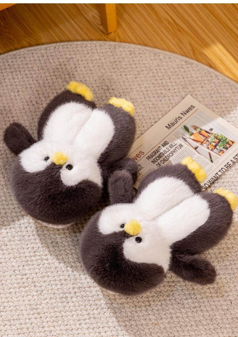 Happy Feet | Kawaii Penguin Plush Slippers - Goodlifebean
