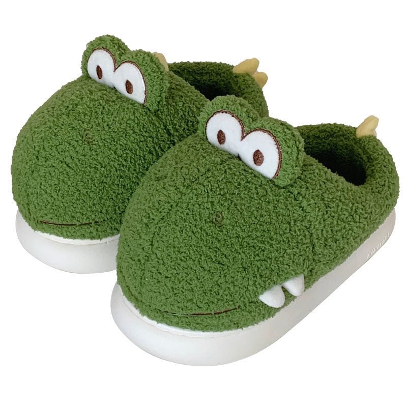 Warm Fuzzy Dino Plush Slippers - Goodlifebean product_type