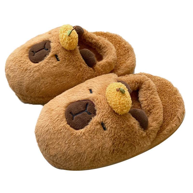 CloudyCapy: Cloudy Capybara Plush Slippers - Goodlifebean