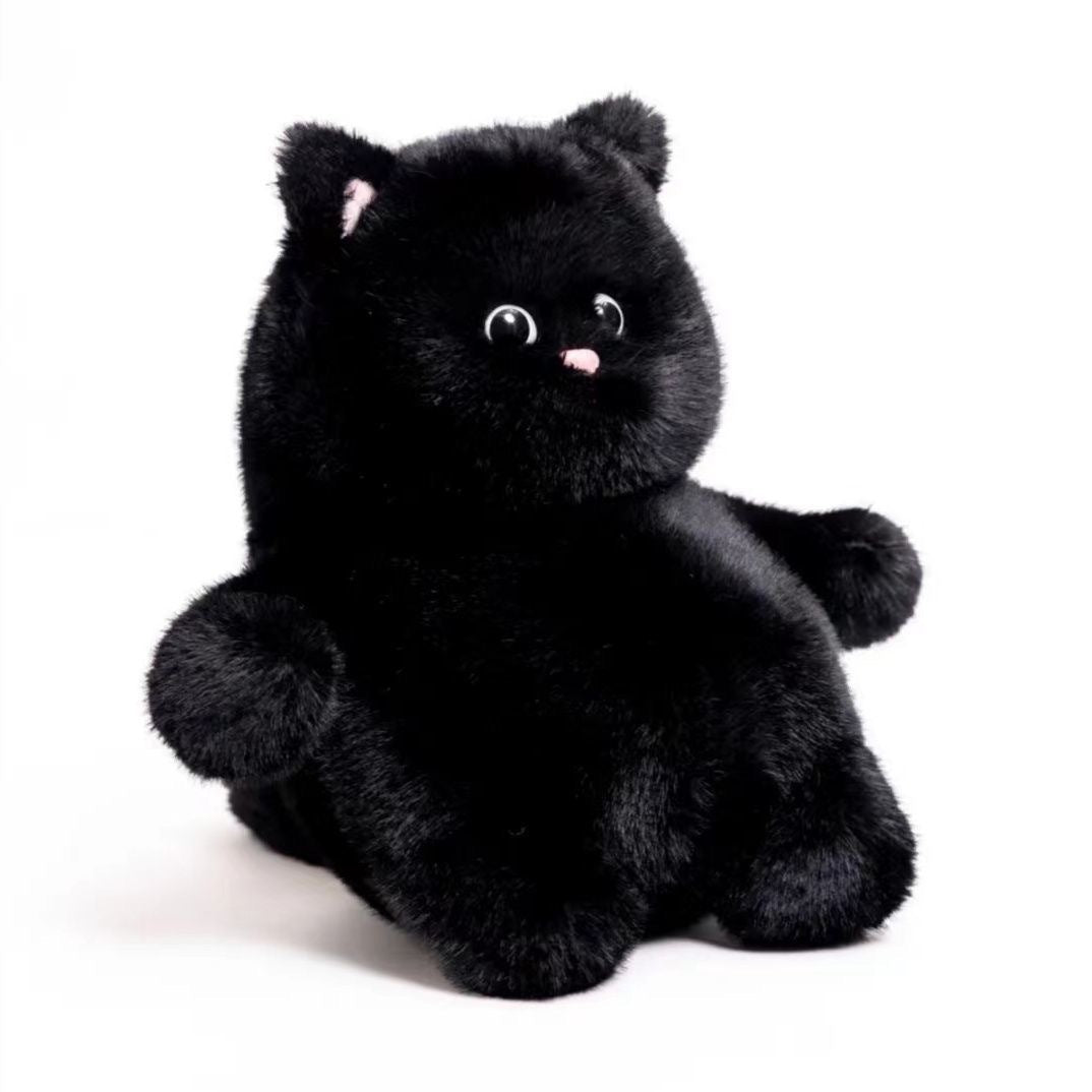 Tutu: Chubby Fluffy Black and White Cat Plushie | Stuffed Animal Cat