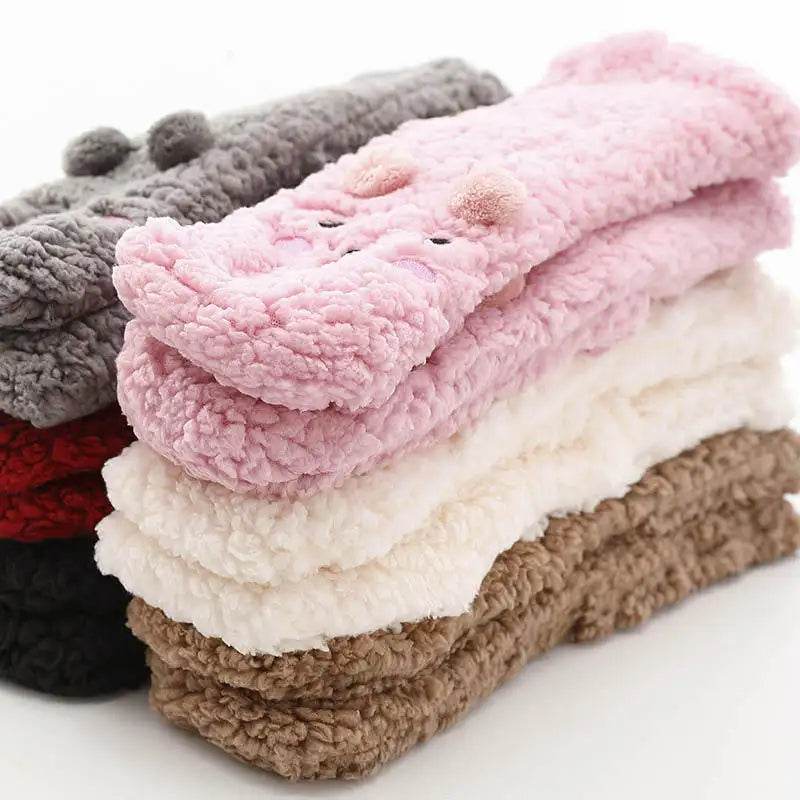 Cute Warm Fuzzy Bear Sockks - Goodlifebean