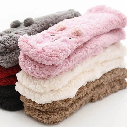 Cute Warm Fuzzy Bear Sockks - Goodlifebean