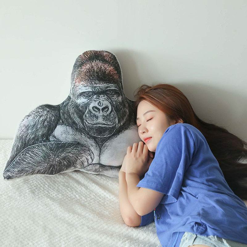 Macho Gorilla Ape Stuffed Hugging Pillow Cushion Toy