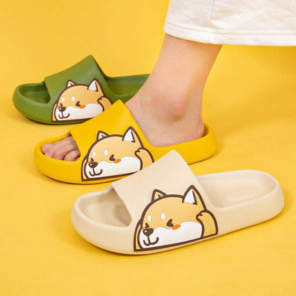 Kawaii Shiba Inu Comfy Indoor Slippers - Goodlifebean