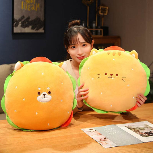 Shop Kawaii Stuffed Hamburger Plushie - Stuffed Animals Goodlifebean Plushies | Stuffed Animals