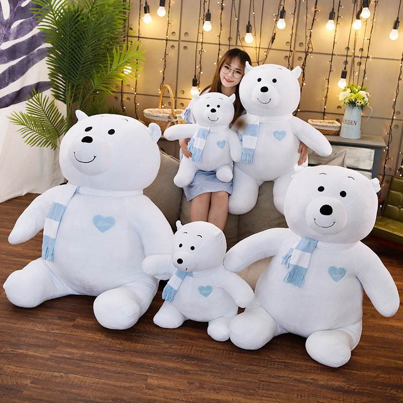 Snowpuff: Large Polar Bear Stuffed Animal - Goodlifebean