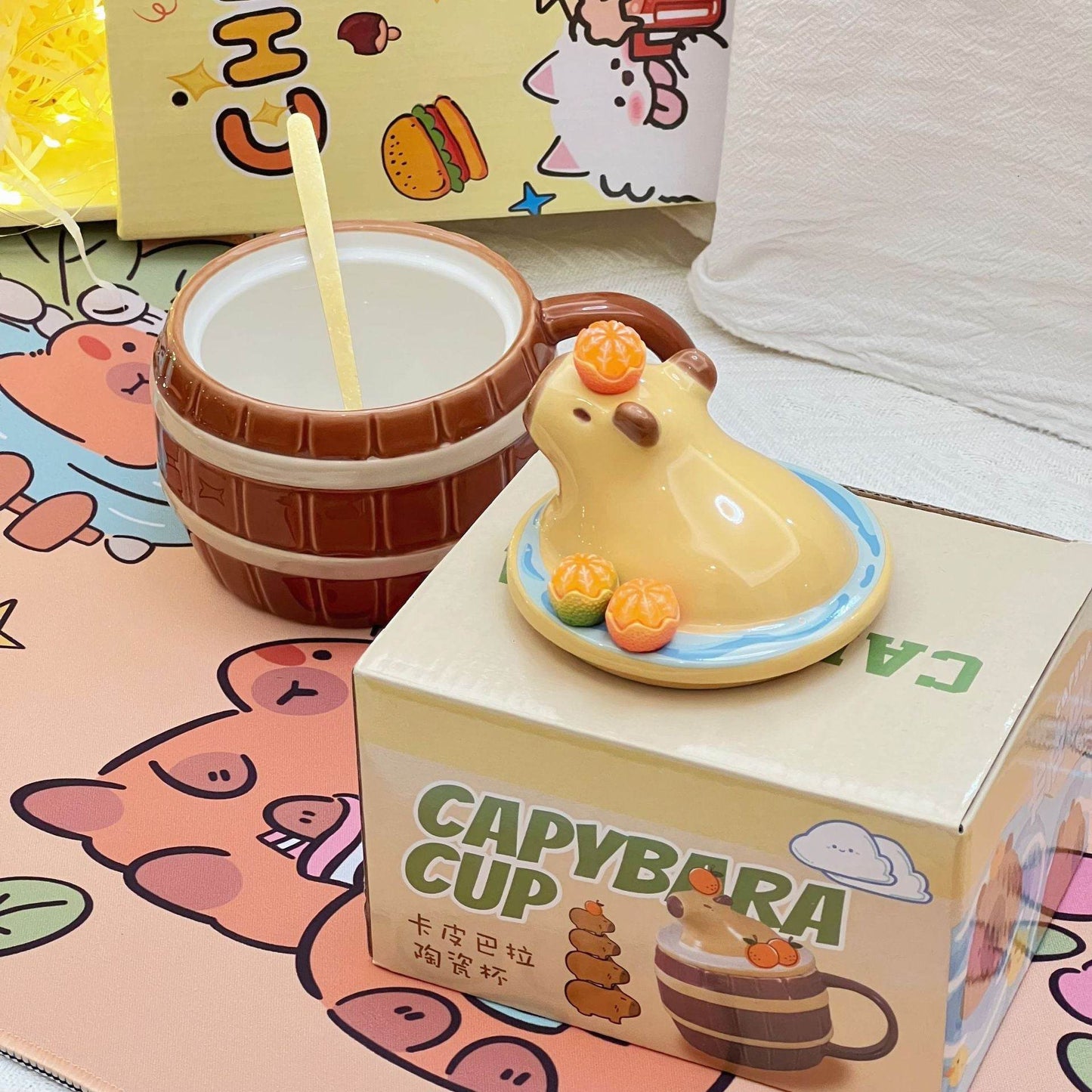 BuyCute Capybara Mug | Kawaii Mug - Goodlifebean Plushies | Stuffed Animals