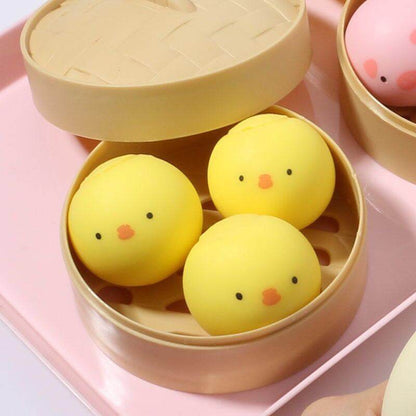 BuyStress Relief Steamed Bao Plushie | Decompression Toy - Goodlifebean Plushies | Stuffed Animals