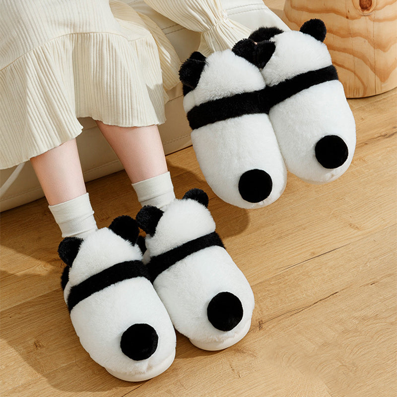 Shop Cute Panda Plush Indoor Warm Slippers - Shoes Goodlifebean Plushies | Stuffed Animals