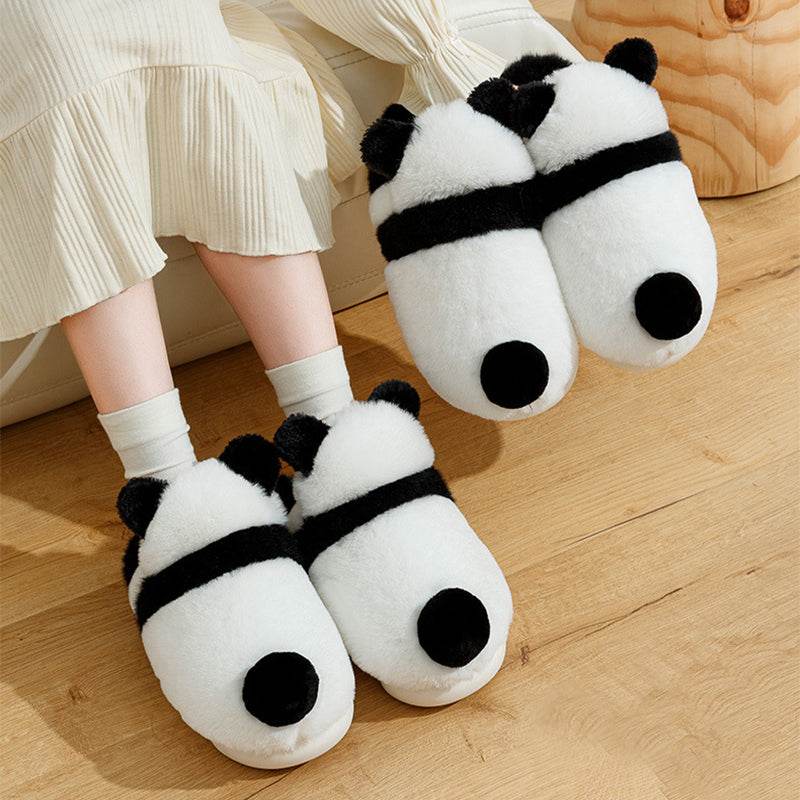 Cute Panda Plush Indoor Warm Slippers - Goodlifebean
