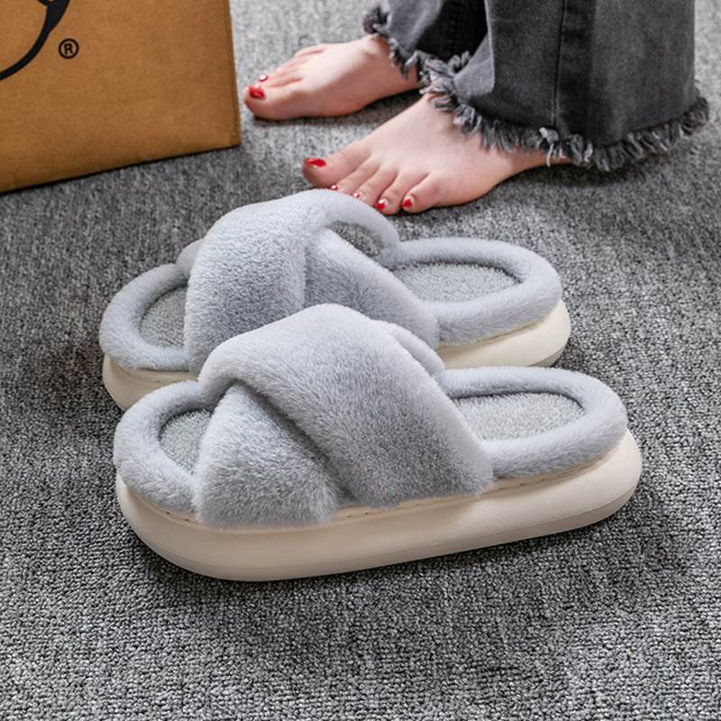 Shop CozyTwist: Criss Cross Cloud Slippers - Shoes Goodlifebean Plushies | Stuffed Animals