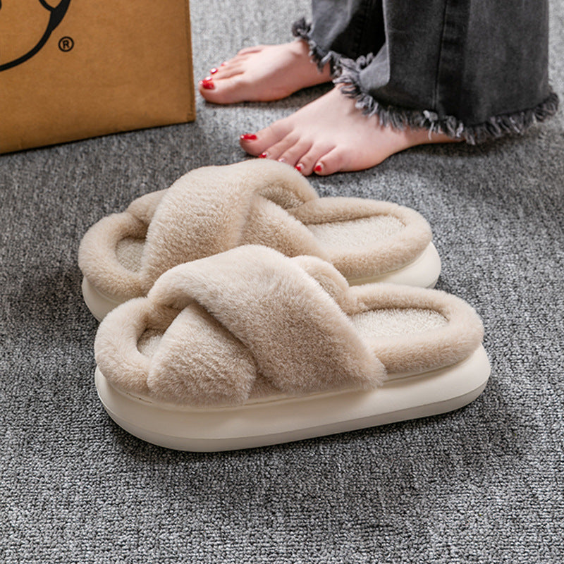 Shop CozyTwist: Criss Cross Cloud Slippers - Shoes Goodlifebean Plushies | Stuffed Animals