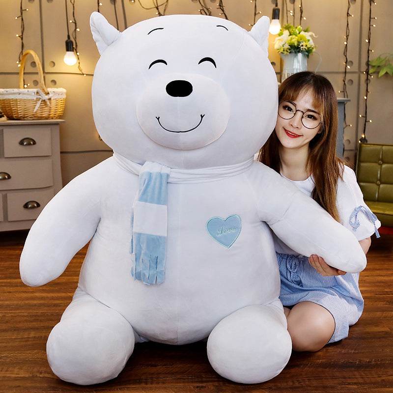 Snowpuff: Large Polar Bear Stuffed Animal - Goodlifebean