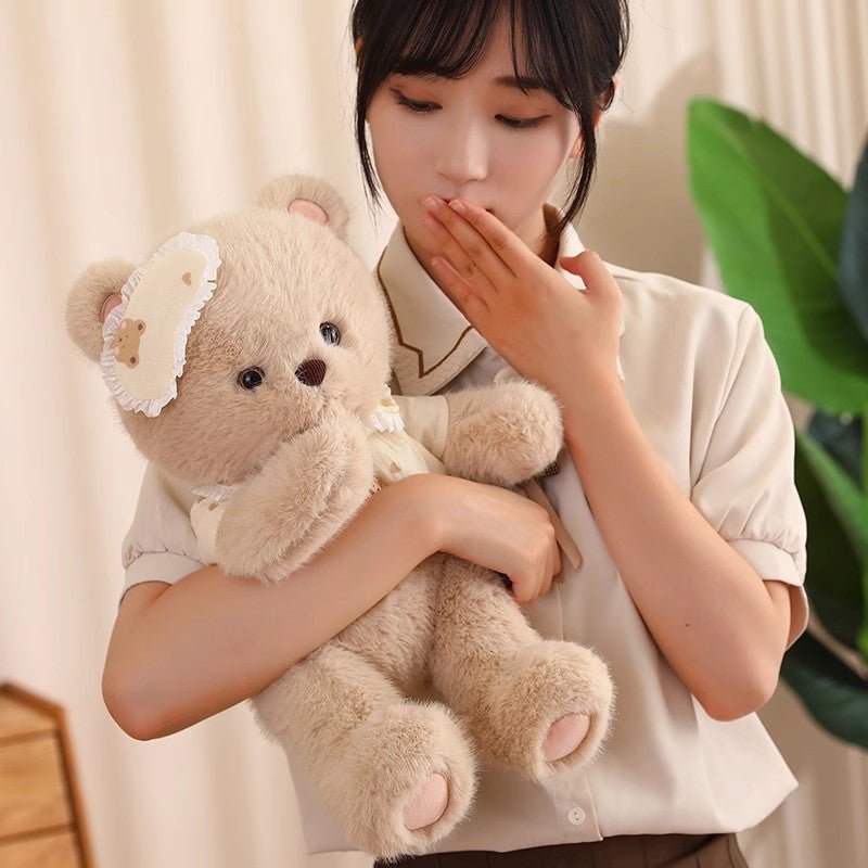 Lullaby Bear: Mini Brown teddy Bear | Sleepy Cuddle Bear - Goodlifebean product_type