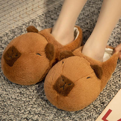 Kawaii Capybara Plush Slippers