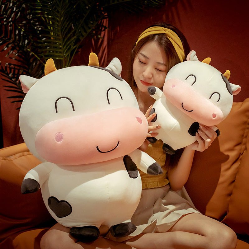 Chubby Happy Cow Plushie | Stuffed Animal Cow - Goodlifebean product_type