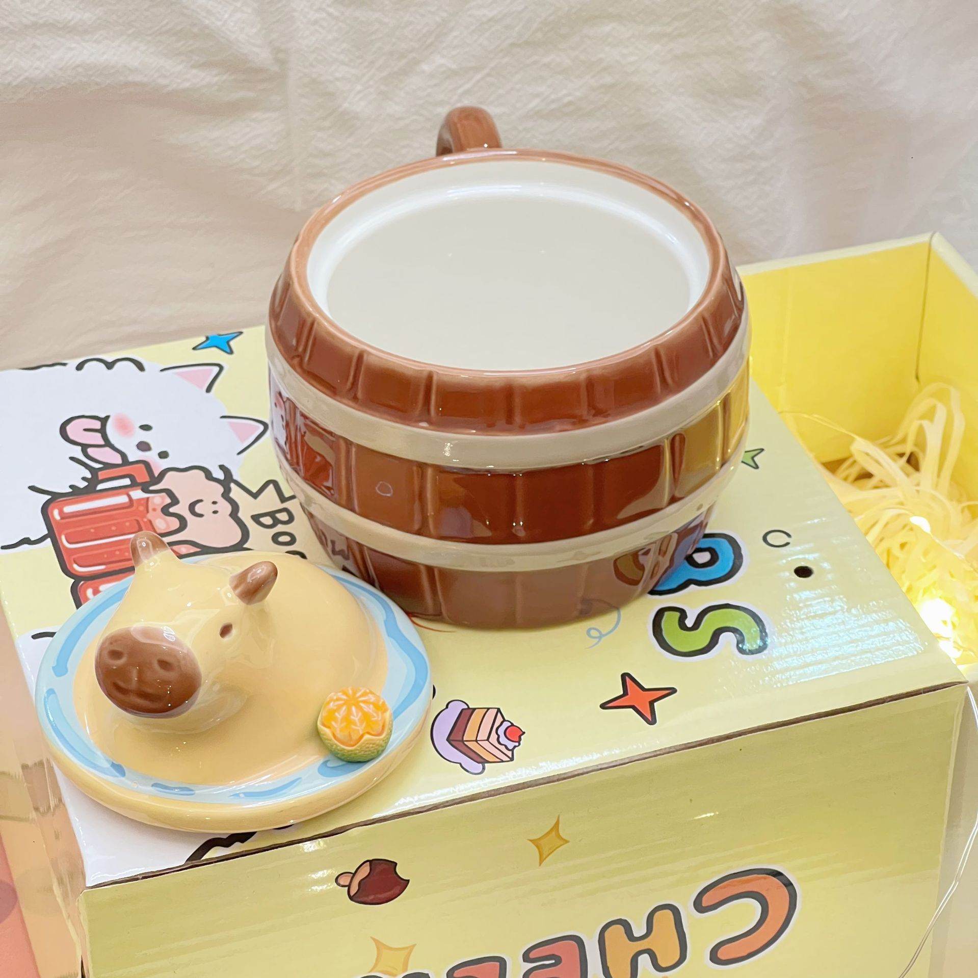 BuyCute Capybara Mug | Kawaii Mug - Goodlifebean Plushies | Stuffed Animals