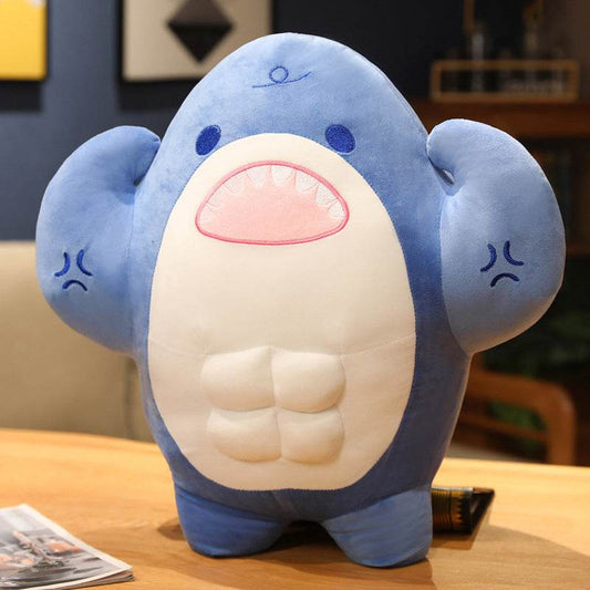 Buffed Muscular Shark Plushie - Goodlifebean Stuffed Animals