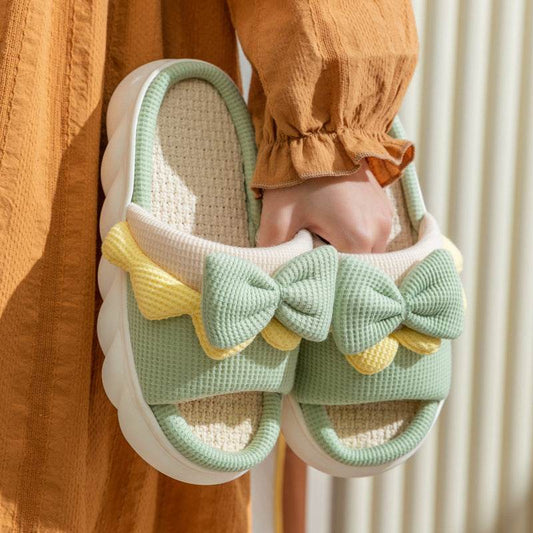 Cloud-Kissed Bow Slippers - Goodlifebean