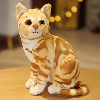 Lifelike Stuffed Cat Plush Toy - Goodlifebean