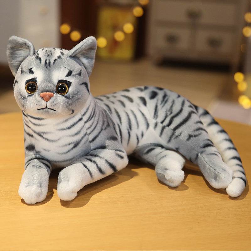 Lifelike Stuffed Cat Plush Toy - Goodlifebean