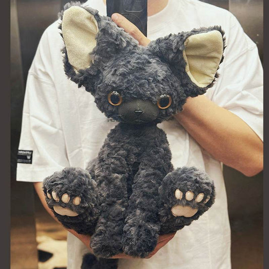Cozy Curl Cat: Cute Curly Haired Black Cat | Black Cat Plush - Goodlifebean