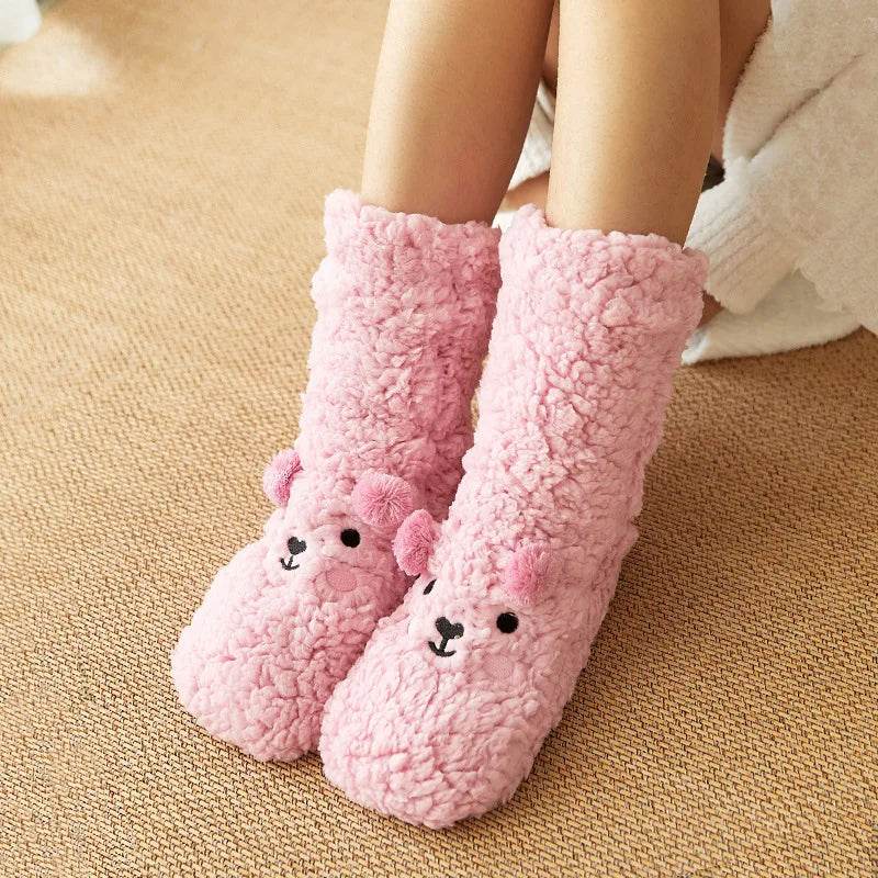 Cute Warm Fuzzy Bear Sockks - Goodlifebean
