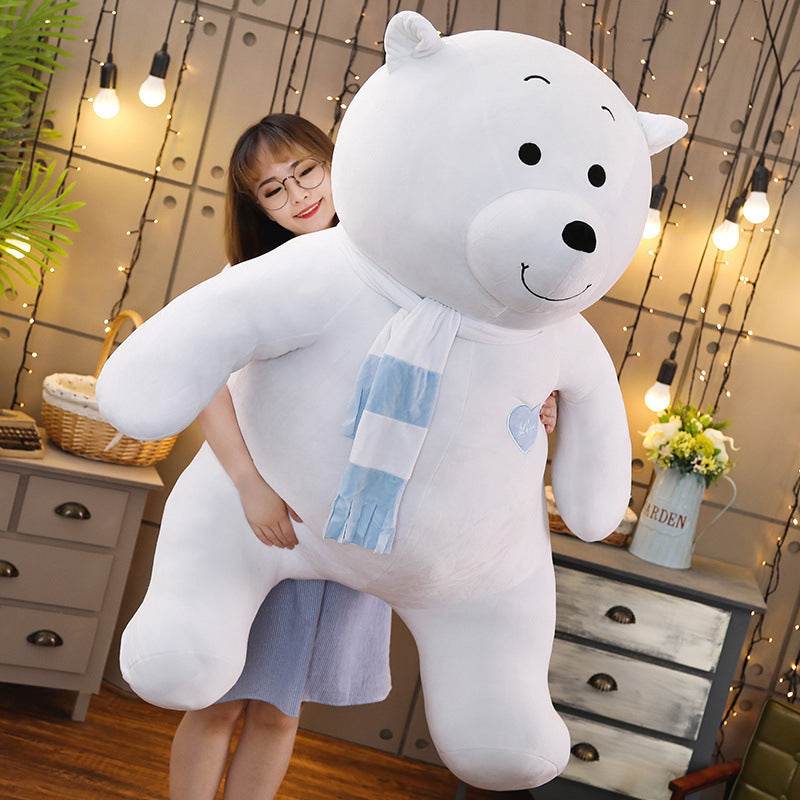 Snowpuff: Large Polar Bear Stuffed Animal - Goodlifebean