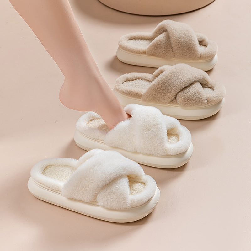 Shop CozyTwist: Criss Cross Cloud Slippers - Shoes Goodlifebean Plushies | Stuffed Animals