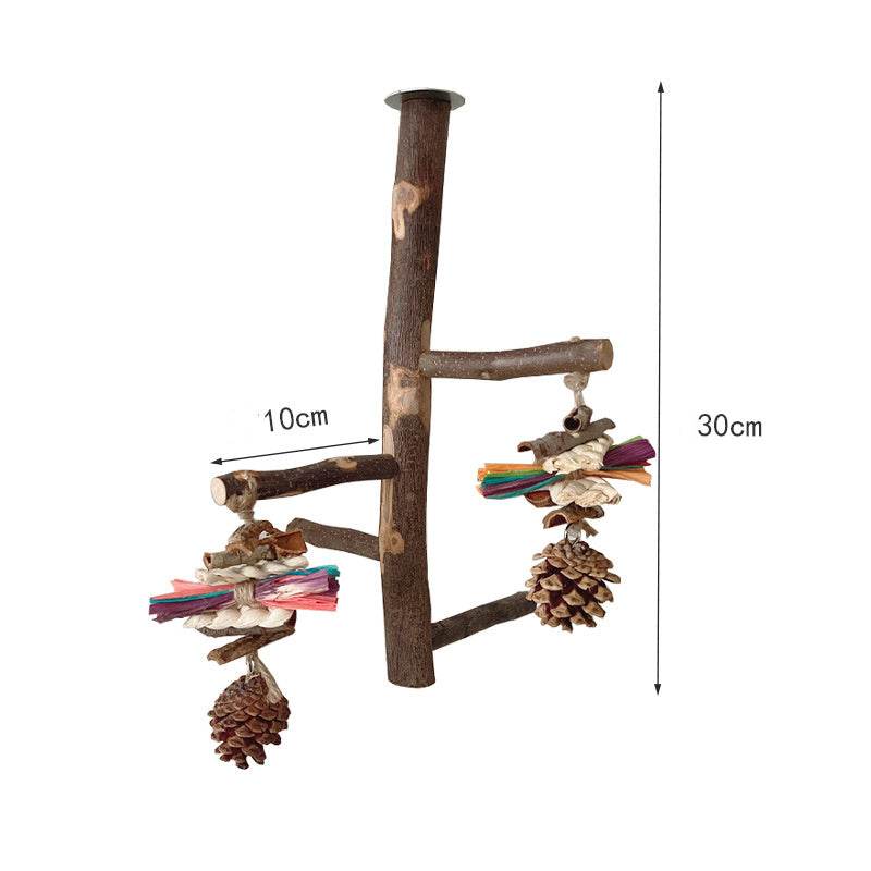 Perch & Play: Parrot Wood Stand | Parakeet Playland.