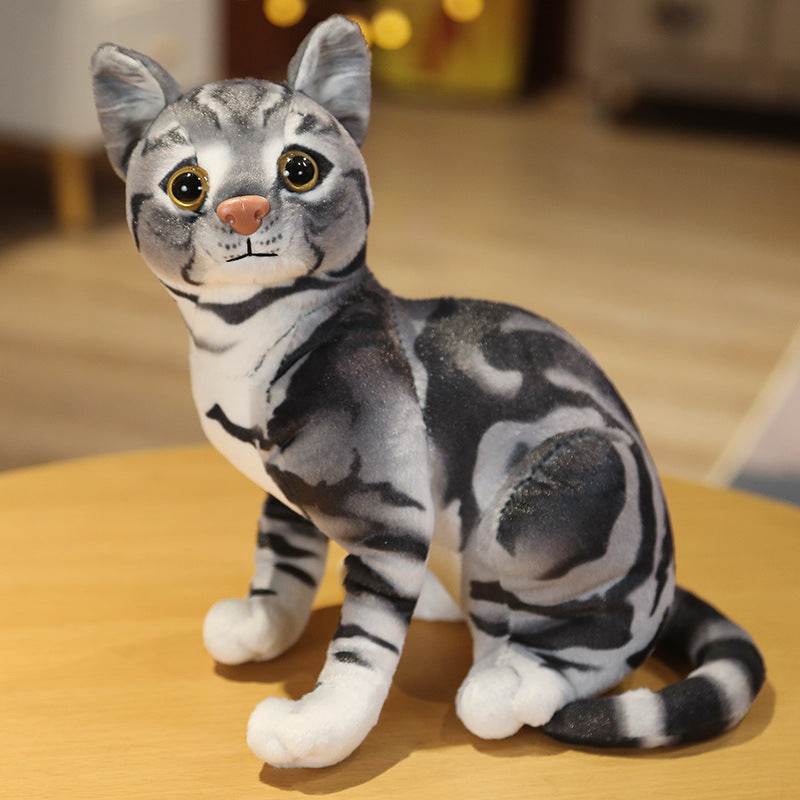 Lifelike Stuffed Cat Plush Toy - Goodlifebean