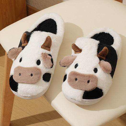 Fluffy Cow Slippers | Cloudy Slippers - Goodlifebean