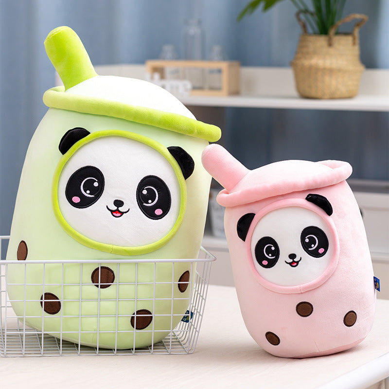Kawaii Panda in Boba Tea Plushie | Bubble Tea Plush