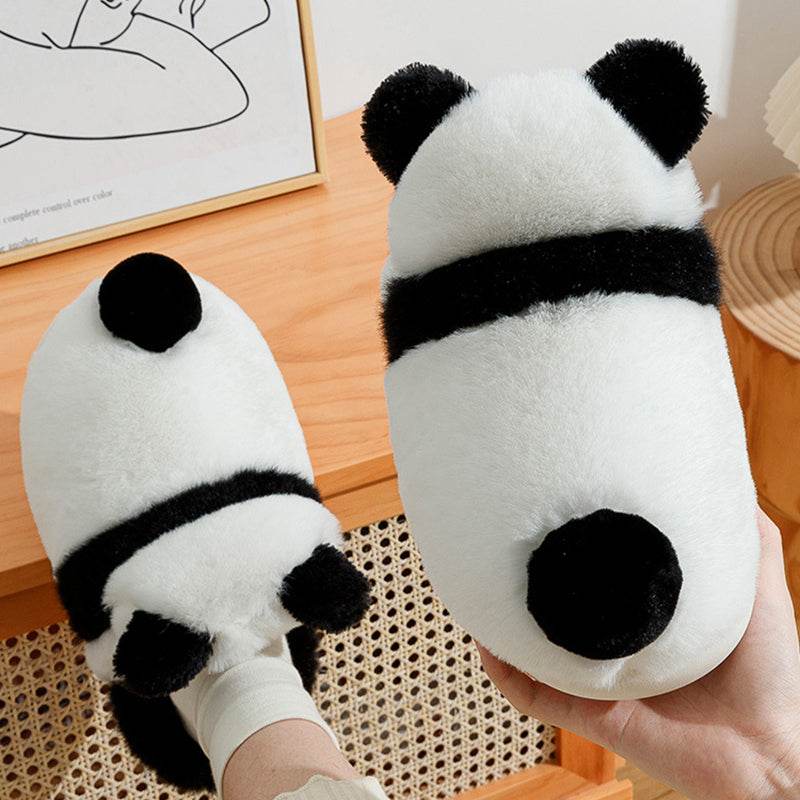 Cute Panda Plush Indoor Warm Slippers - Goodlifebean