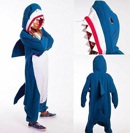 JawsomeSnuggle: Shark Hoodie Blanket For Adults - Goodlifebean