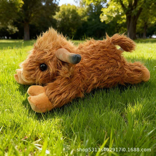 The Cozy Highlander | Big Highland Cow Stuffed Animal-21"
