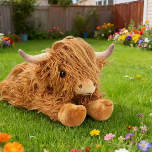 The Cozy Highlander | Big Highland Cow Stuffed Animal-21"