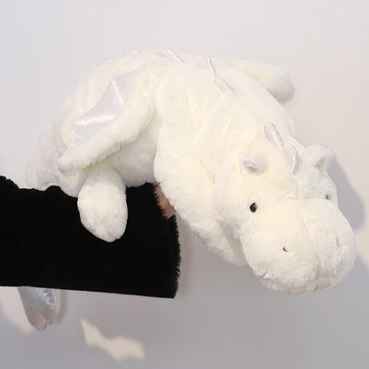 Draco: Giant Snow Dragon Plushie | Big 5ft Stuffed Animal Dragon
