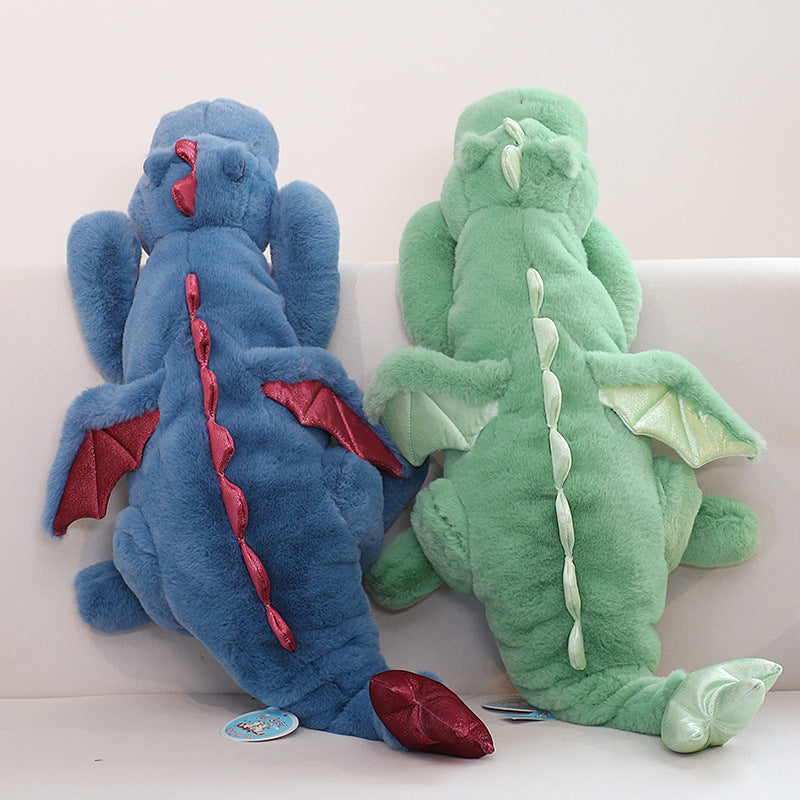 Draco: Giant Snow Dragon Plushie | Big 5ft Stuffed Animal Dragon