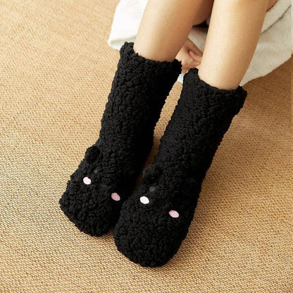 Cute Warm Fuzzy Bear Sockks - Goodlifebean