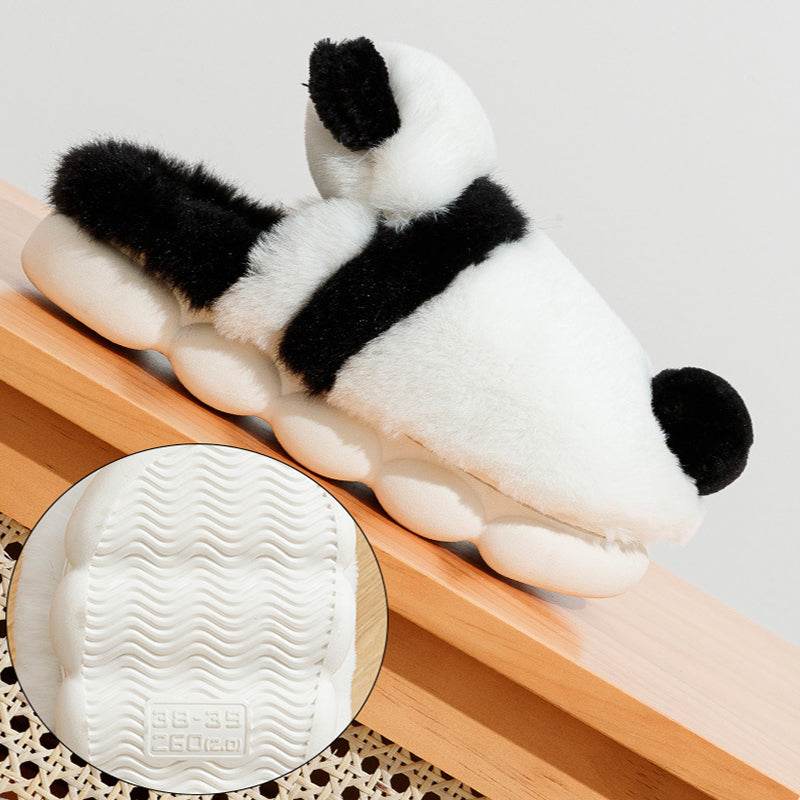 Cute Panda Plush Indoor Warm Slippers - Goodlifebean