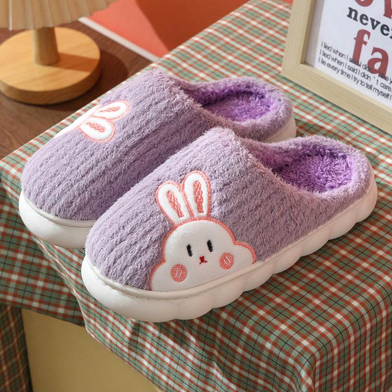 Shop Cute Rabbit Plush Fleece Slippers - Shoes Goodlifebean Plushies | Stuffed Animals