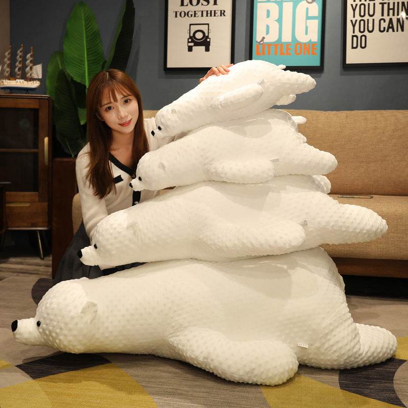 Iceball: Giant Chonky Polar Bear Plushie | 4ft Stuffed Polar Bear - Goodlifebean