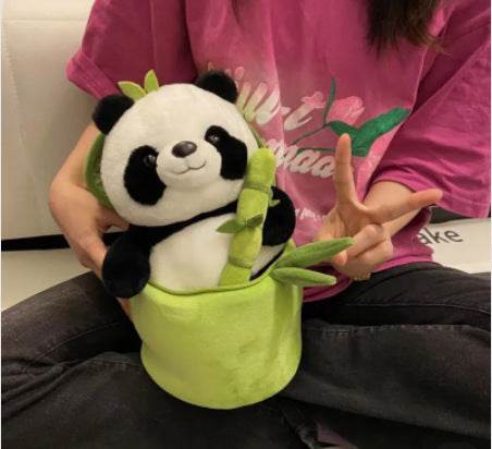 Kawaii Panda Plushie Inside Bamboo | Cute Panda Plushie - Goodlifebean