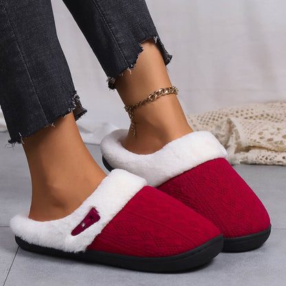 FluffKnit Cozy Plush Slippers | Fluffy Indoor Slippers - Goodlifebean
