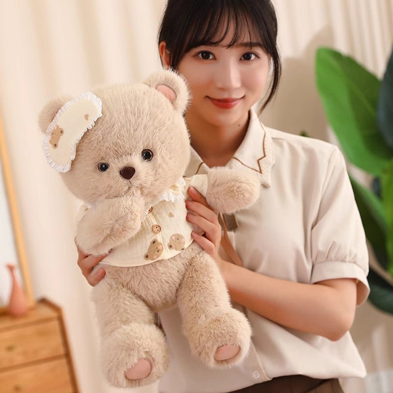 Lullaby Bear: Mini Brown teddy Bear | Sleepy Cuddle Bear - Goodlifebean product_type