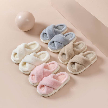 Shop CozyTwist: Criss Cross Cloud Slippers - Shoes Goodlifebean Plushies | Stuffed Animals