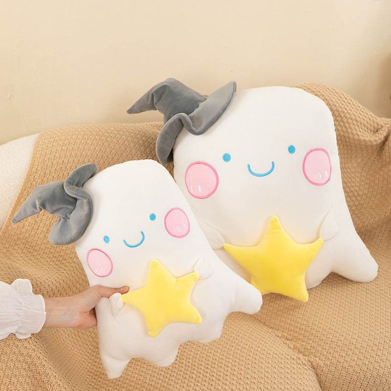 Shop Ghostie Puff | Kawaii Ghost Halloween Plushie - Goodlifebean Plushies | Stuffed Animals
