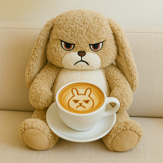 Grumpy Rabbit Bunny Plushie